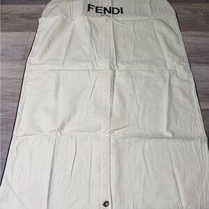 Fendi Cream Garment Cover with Black Logo